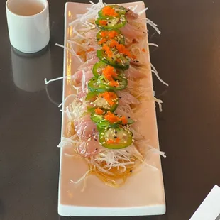 Hamachi jalapeño appetizer