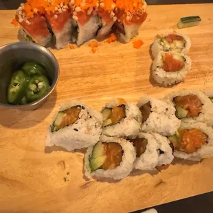 Salmon roll but we had already started...