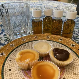 Mini cheesecakes for a bourbon tasting