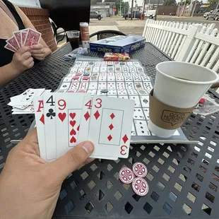 outside, sushi and sashimi
