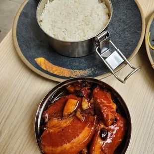 Mushroom porkbelly rice bowl