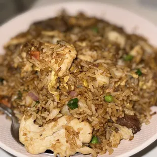 Combo Fried Rice (w. Chicken, Beef, &amp; Shrimp)