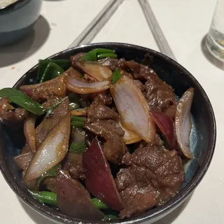 Mongolian Beef w. Scallion/Onion