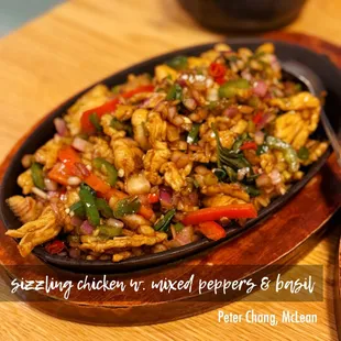 Sizzling Chicken w. Mixed Pepper &amp; Basil