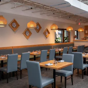 the dining area of a restaurant