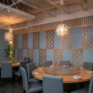 the dining room of a restaurant