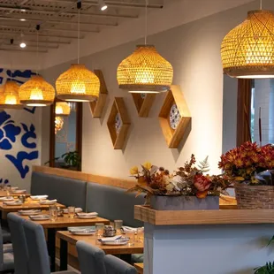 the dining area of a restaurant