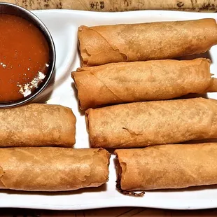 This is the Vegetarian Spring Rolls appetizer (double order).  Photo taken December 25, 2021.