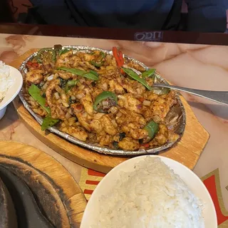 39. Three Peppers with Chicken on Hot Iron Plate