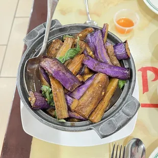 13. Basil Eggplant in Clay Pot Lunch Special