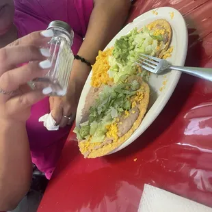 a plate of food on a table