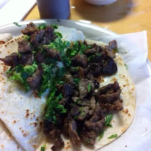 Carne asada tacos With guacamole