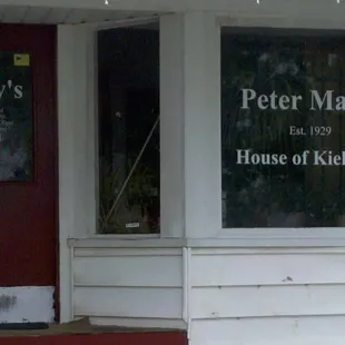 the front of the building