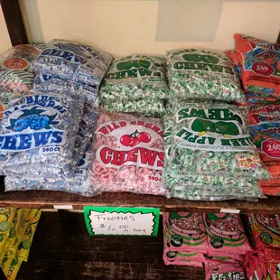 a variety of candy