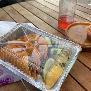 Packaging of taco and Mexican soda birria