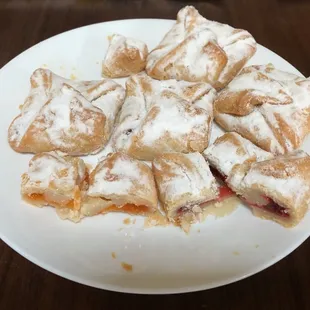 Kolacky cookies, apricot and raspberry filled.