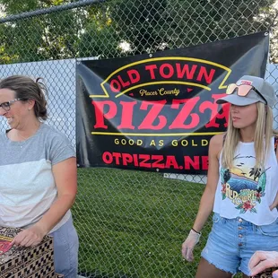 Old town pizza at the school movie event at the park