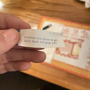 Fortune from cookie