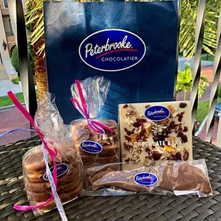 Milk Chocolate Nutter Butters~ Handmade White Chocolate Dried Fruit &amp; Pretzel Bar~ Milk Chocolate Covered Bacon!