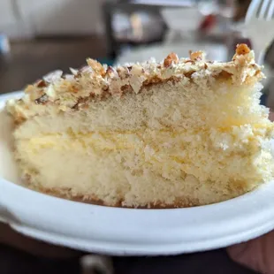 Side view burnt almond cake!