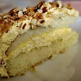 a slice of Peter's Bakery's Burnt Almond cake