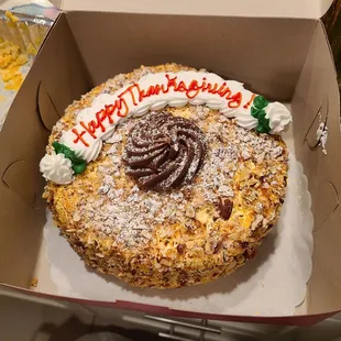 Chocolate Burnt Almond Cake for Friendsgiving 2024