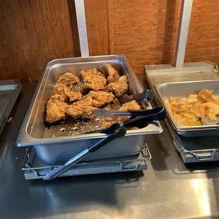 chicken wings and fried chicken, interior