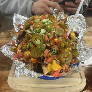 Moo &amp; oink Nachos!