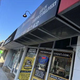 the front of the store