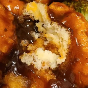 Soggy, thick breading on the General Tso&apos;s Shrimp.