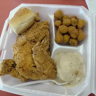 2pc. Mix w/Fried Okra &amp; Mash Potatoes