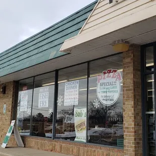 the front of the store