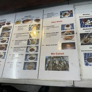 sushi and sashimi, menu