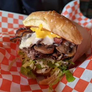 Mushroom Swiss Burger