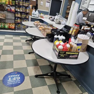 a view of the counter area