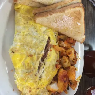 Cornbeef omelet