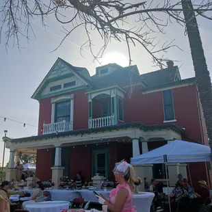 The outside of the mansion taken from the gardens.