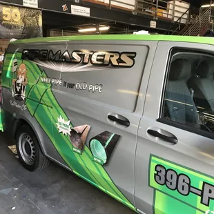 We do commercial vehicle wraps on all types of cars, trucks or buses. Happy that Pipe Masters has selected us to be their main installer.