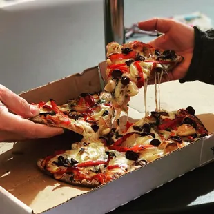 pizza, food