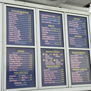 Updated menu