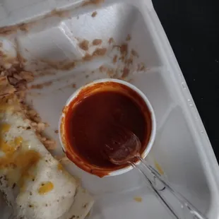 And there my side of rice I asked and paid for!!