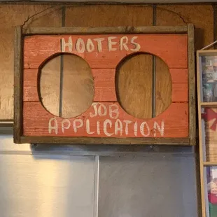 Hanging on the wall in Pete's Cafe. Too funny!