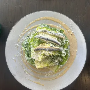 Caesar salad sans croutons.