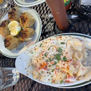 a plate of food on a table
