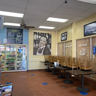 the inside of the restaurant