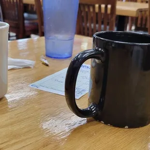 We ate our food so fast!  All that was left was our tea and coffee!