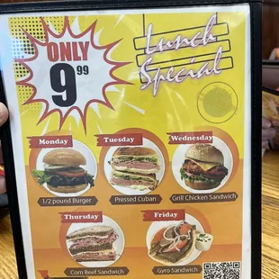 Lunch specials
