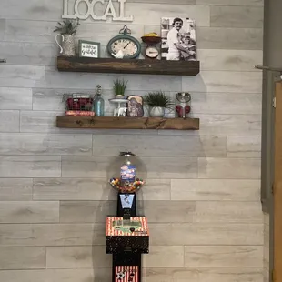 a display of local items