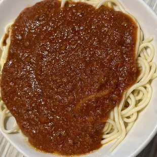 Spaghetti with Homemade Meat Sauce