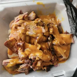 a close up of a chicken dish